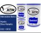 Preview: Mercedes-Benz, Mystic Blue Metallic, 032 / 0032: 500ml Lackdose + 500ml Klarlack + 250ml Härter - Set, von ATW Autoteile West.